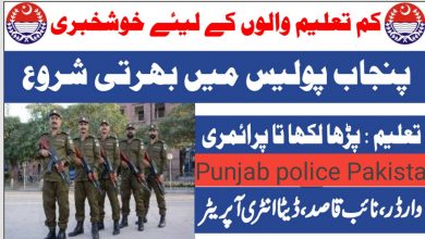 Pakistan Government Jobs Punjab Police Application Form