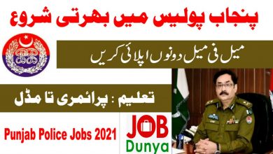 Pakistan Government Jobs Punjab Police