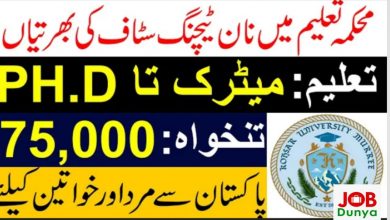 Latest govt jobs Kohsar University Murree KUM