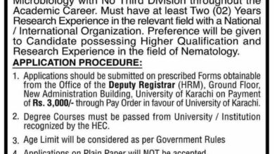 Latest govt jobs University of Karachi