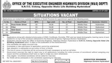 Latest govt jobs Provincial Highway Division