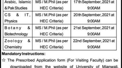 Latest govt jobs University of Mianwali (UMW)