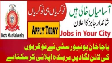 Bacha Khan University Jobs Advertisement 2021