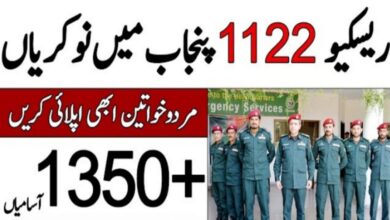 Latest govt job today Rescue 1122 Punjab