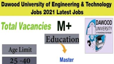 Latest jobs Dawood University of Eengineering and Technology