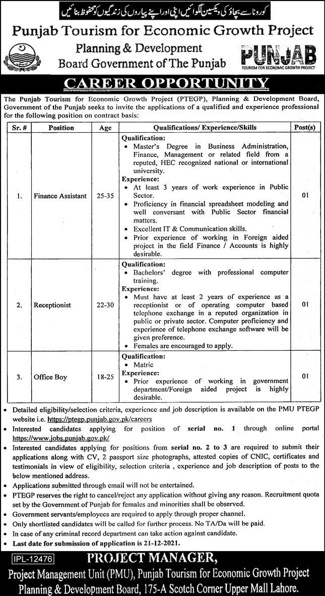 Punjab Tourism for Economic Growth jobs