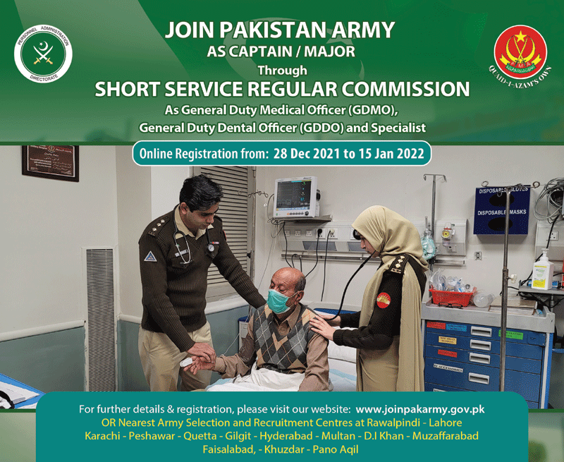 Join Pakistan Army Jobs 2022 as Captain/Major through SSRC