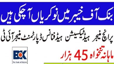 Bank of Khyber BOK Jobs 2021 – Apply Online via bok.com.pk