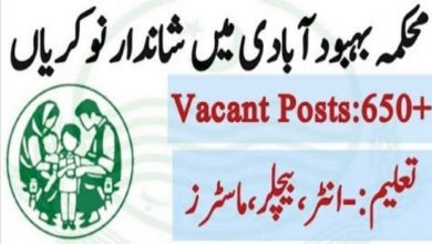 Population Welfare Department Punjab Jobs 2022