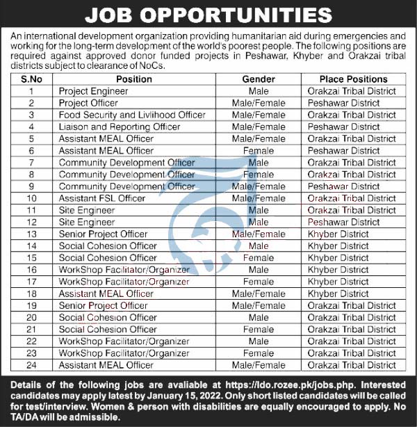 International Development Organization Jobs 2022 