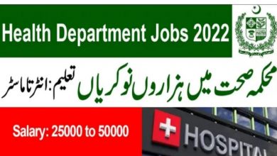 Health Department Punjab Jobs 2022 Application Form