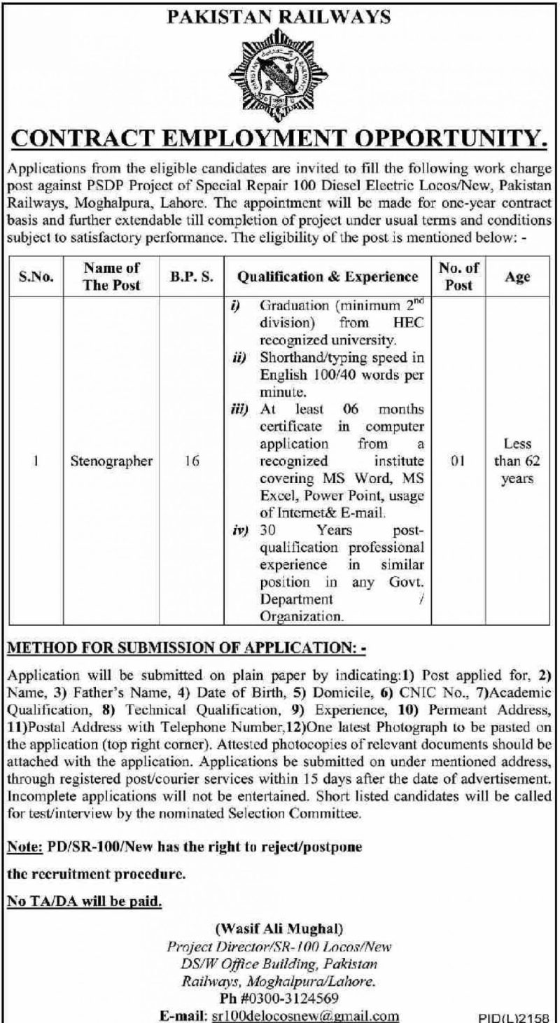 Pakistan Railways Jobs 2022 – PR Careers Latest Recruitment