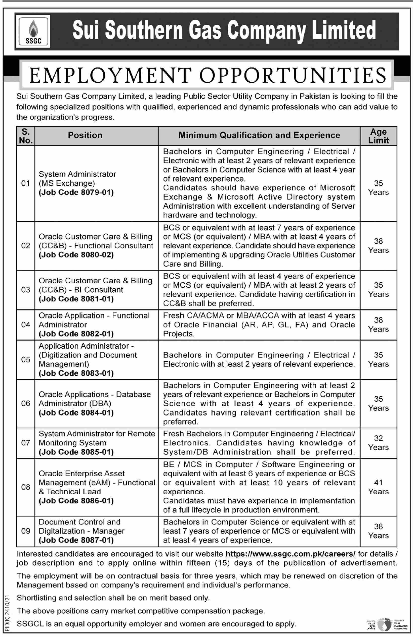 Sui Southern Gas Company SSGC Jobs 2022 for Pakistanis – www.ssgc.com.pk