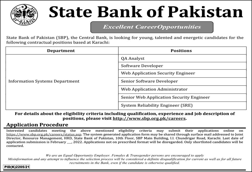 Today Jobs in State Bank of Pakistan SBP Apply Online at www.sbp.org.pk