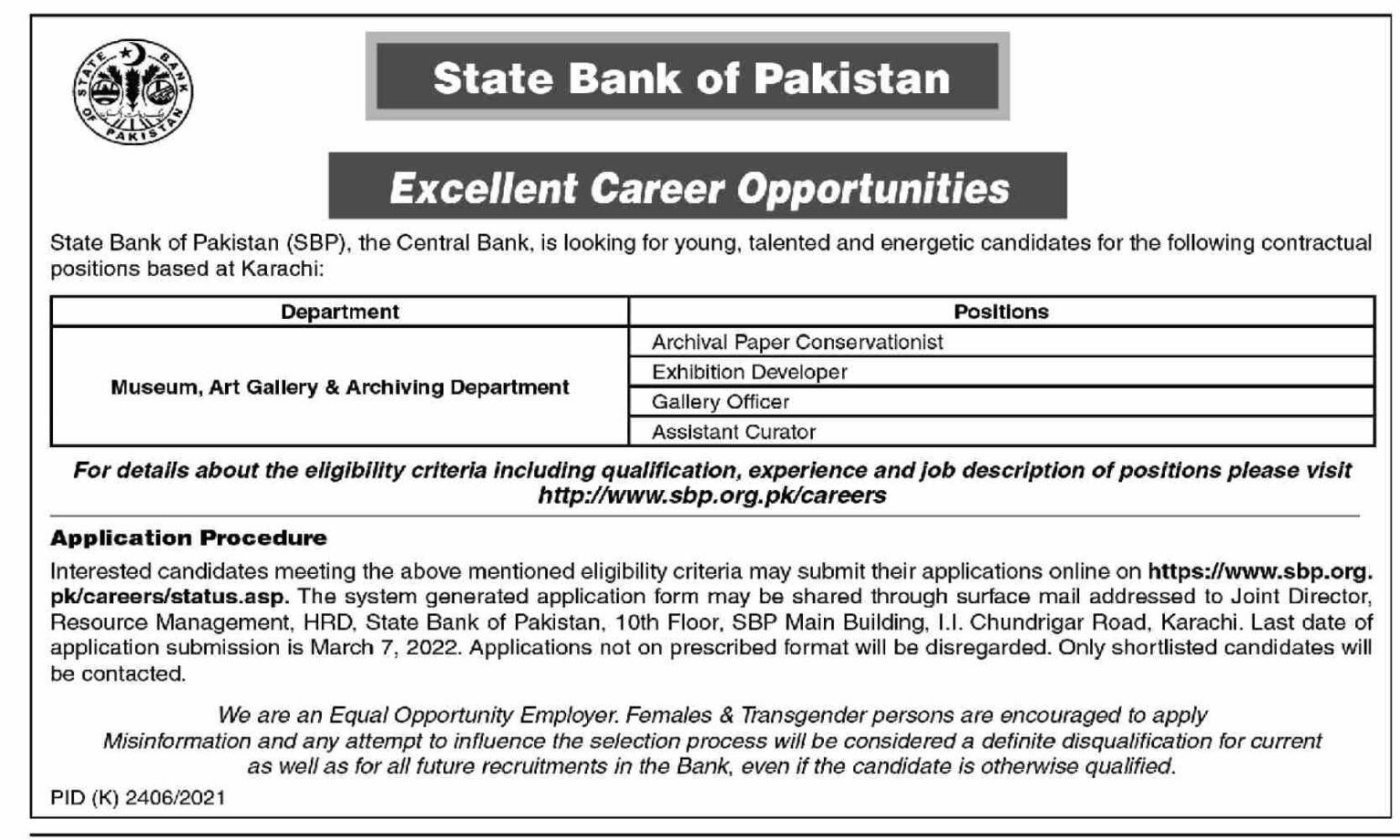 Today Jobs in State Bank of Pakistan SBP Apply Online at www.sbp.org.pk