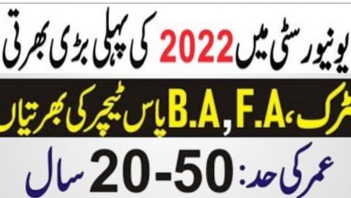 Fatima Jinnah Medical University Jobs 2022