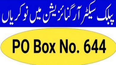 Government Department KPK Jobs – PO Box 644 Peshawar Jobs 2022