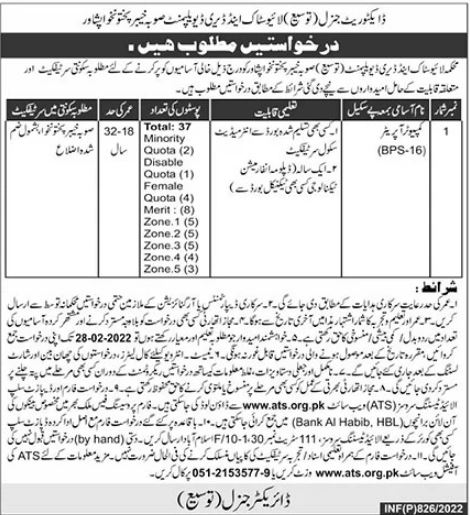 Livestock and Dairy Development Department KPK Jobs 2022