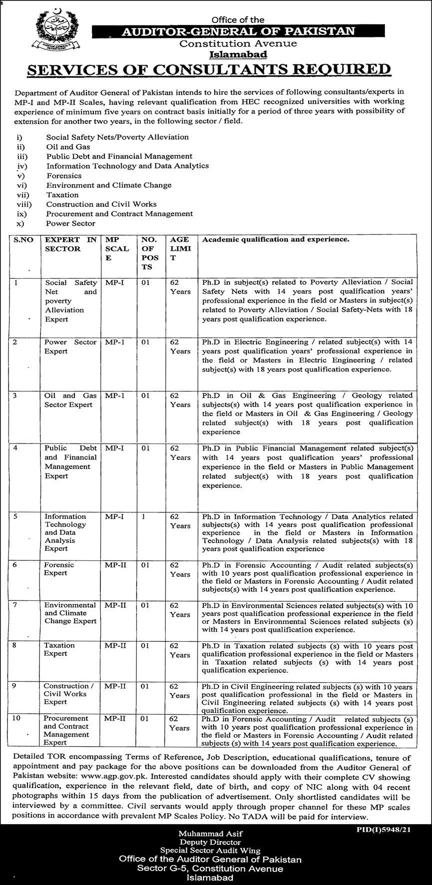 Auditor General Of Pakistan AGP Jobs 2022 – www.agp.gov.pk