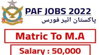 Join PAF as Aero Trades, Sportsmen, Religious Teacher & Instructor