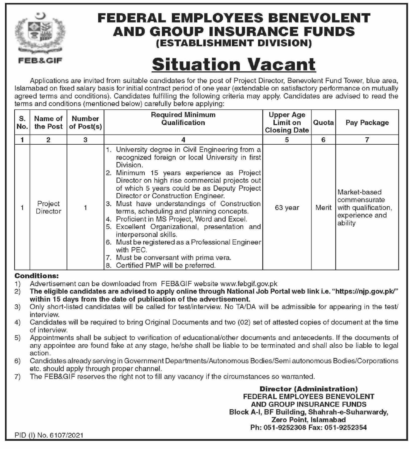 Federal Employees Benevolent and Group Insurance Funds Jobs 2022