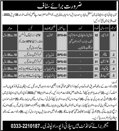 Join Pak Army Civilian Jobs 2022