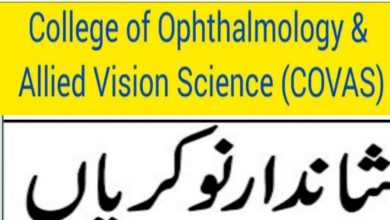 College of Ophthalmology & Allied Vision Sciences Lahore Jobs 2022