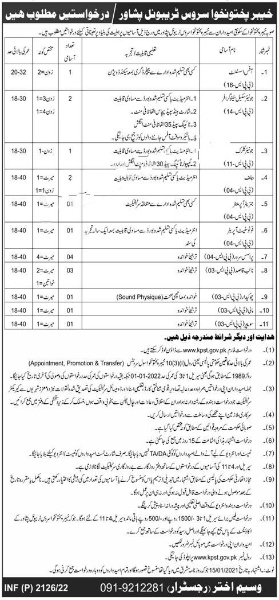 KPK Service Tribunal Jobs 2022 Download Form – www.kpst.gov.pk