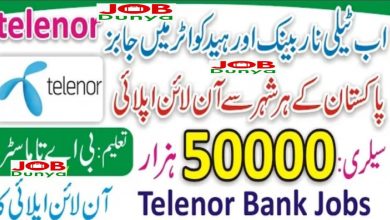 Telenor Microfinance Bank Jobs 2022 across Pakistan Fill Online Form