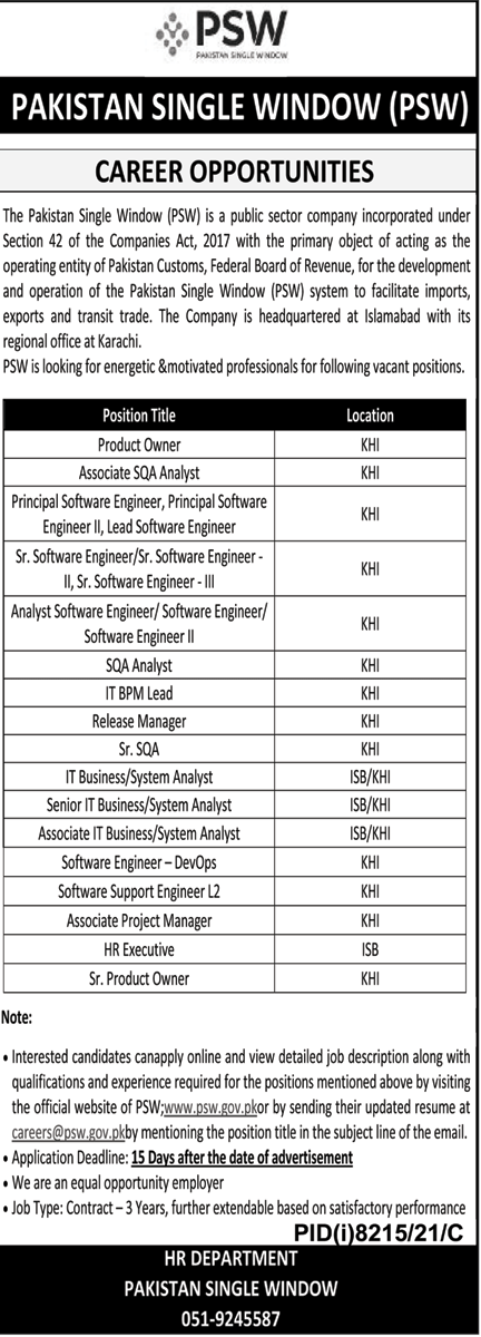 Pakistan Single Wicket PSW Jobs 2022 – Eligibility Criteria at psw.gov.pk