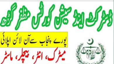 District & Session Courts Muzaffargarh Jobs 2022 in Punjab Online Form