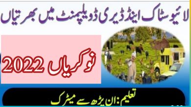 Livestock and Dairy Development Gilgit Baltistan Jobs 2022