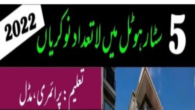 Private Jobs in Gilgit at 5 Star Hotel Chain – Send CVs Online