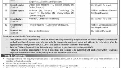 Mohtarma Benazir Bhutto Shaheed Medical College Jobs 2024