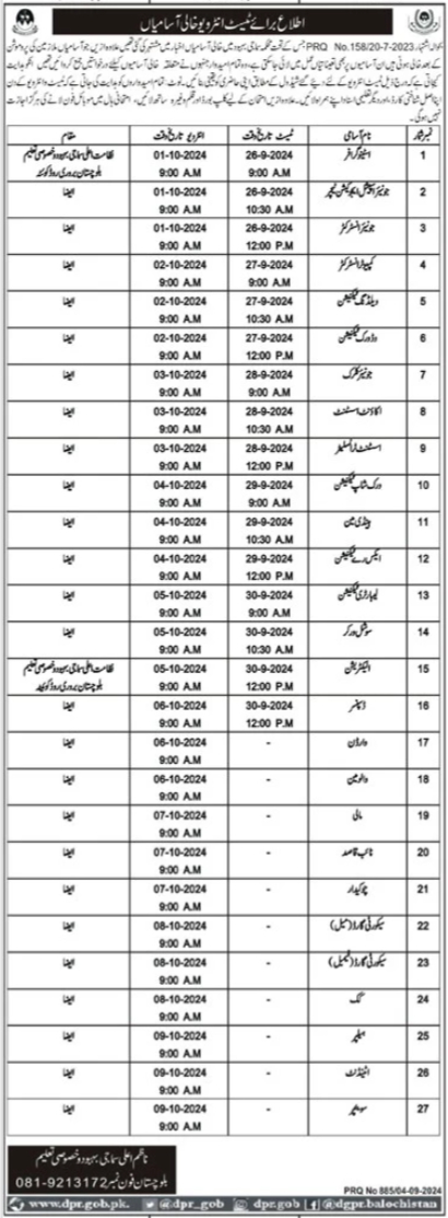 Social Welfare Department Jobs Interview 2024