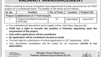 Job Opportunity At Pakistan Software Export Board PSEB